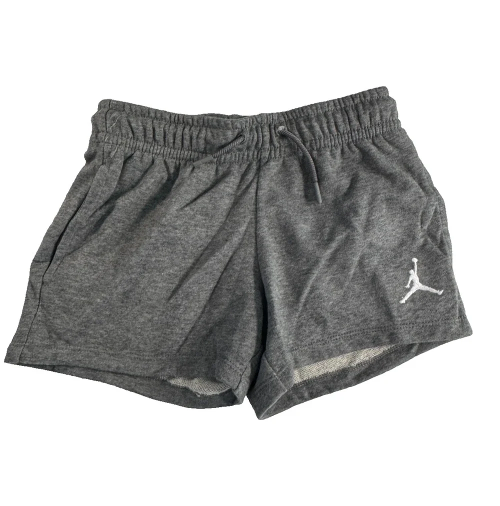 Jordan Essentials Girls Athletic Shorts Elastic Waist Active Youth Size M Gray